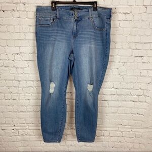 Torrid Premium Stretch Distressed Jeggings Sz 24R